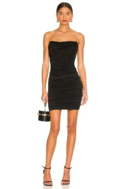 Sonya Bustier Mesh Dress Black -Camila coelho Shop SPDW WD1785 V1 1