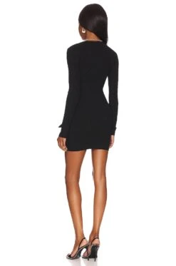 Dana Wrap Mini Dress Black -Camila coelho Shop SPDW WD1963 V4