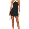 Brielle Cross Front Dress Black & White -Camila coelho Shop SPDW WD2012 V1