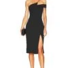 Jillian Asymmetric Midi Dress Black -Camila coelho Shop SPDW WD2037 V1