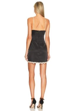 Patrece Lace Mini Dress Black & Gold 7 Patrece Lace Mini Dress Black & Gold -Camila coelho Shop SPDW WD2054 V3