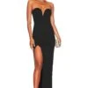 Gianna Sweetheart Slit Gown Black 1 Gianna Sweetheart Slit Gown Black -Camila coelho Shop SPDW WD2096 V1