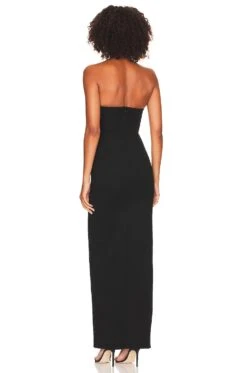Gianna Sweetheart Slit Gown Black -Camila coelho Shop SPDW WD2096 V3