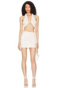 Dana Skirt Set White Multi