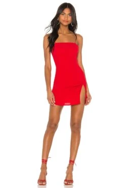 Syrus Slit Mini Dress Black -Camila coelho Shop SPDW WD691 V1