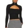Tanya Cut Out Sweater Black -Camila coelho Shop SPDW WK205 V1