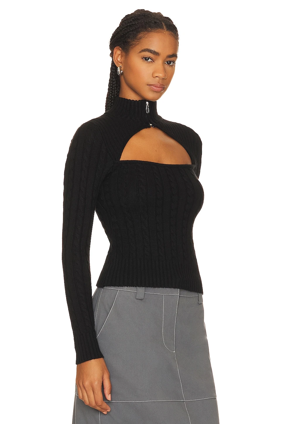 Tanya Cut Out Sweater Black 3 Tanya Cut Out Sweater Black - Image 2