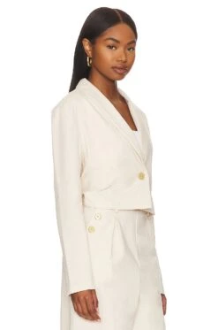 Splendid X Rachelove Cropped Blazer Porcelain 9 Splendid X Rachelove Cropped Blazer Porcelain -Camila coelho Shop SPLENDID WO637 V3