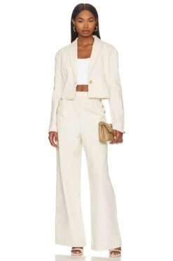 Splendid X Rachelove Cropped Blazer Porcelain 11 Splendid X Rachelove Cropped Blazer Porcelain -Camila coelho Shop SPLENDID WO637 V5
