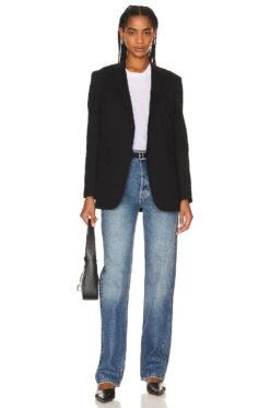 THEORY Rolled Sleeve Blazer Black -Camila coelho Shop THEO WO366 V5