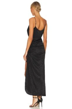 Cinched Maxi Dress Jet Black -Camila coelho Shop THRA WD28 V3
