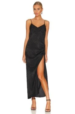 Cinched Maxi Dress Jet Black -Camila coelho Shop THRA WD28 V4