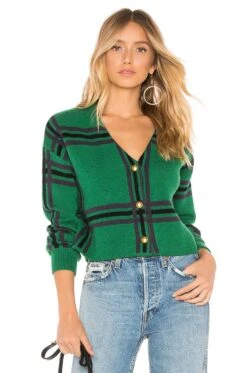 Bellair Cardi Green Plaid