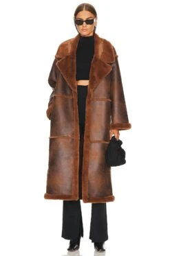 X Marianna Hewitt Belen Coat Cafe Brown -Camila coelho Shop TULA WO215 V4