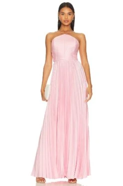 Kamari Pleated Dress Rosewater