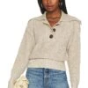 Varley Audrey Knit Polo Sweater Olive Sand -Camila coelho Shop VARR WK85 V1