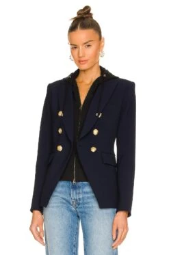 Veronica Beard Hoodie Dickey Black -Camila coelho Shop VBRD WA7 V1 1