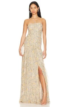 Veronica Beard Lucine Dress Blue &Yellow Multi