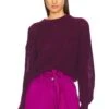 Veronica Beard Melinda Crew Neck Sweater Bright Magenta -Camila coelho Shop VBRD WK53 V1