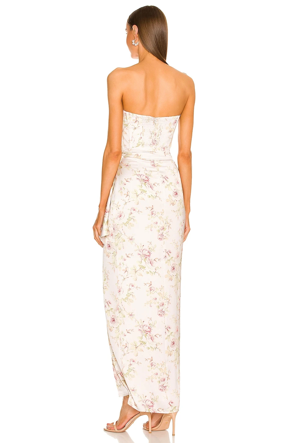 X REVOLVE June Dress Pink Rose Print 7 X REVOLVE June Dress Pink Rose Print - Image 5