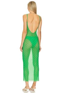 Scoop Slip Dress Micro Polka Emerald Multi -Camila coelho Shop WWWR WD79 V3