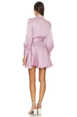 Zimmermann Silk Wrap Mini Dress Musk -Camila coelho Shop ZIMM WD398 V3