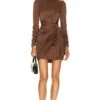 Zimmermann Silk Drape Dress Chocolate -Camila coelho Shop ZIMM WD423 V1