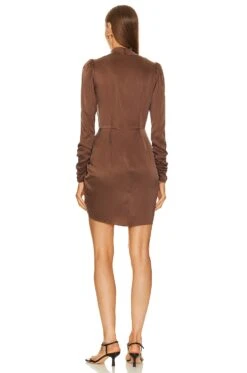 Zimmermann Silk Drape Dress Chocolate -Camila coelho Shop ZIMM WD423 V4